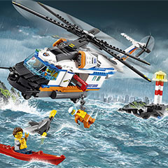 LEGO City Coast Guard Duty Rescue Helicopter - Fat Brain