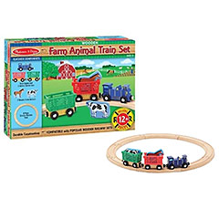 Farm Animal Train Set Fat Brain Toys