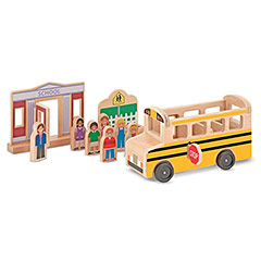 Whittle World - School Bus Set - - Fat Brain Toys