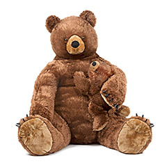Brown Bear and Cub - Large Plush - - Fat Brain Toys