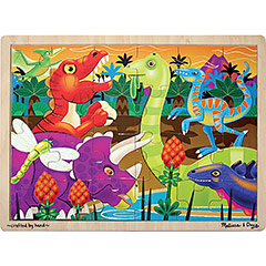 Prehistoric sunset Wooden Jigsaw - - Fat Brain Toys