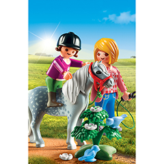 Playmobil Pony Farm Pony Walk - - Fat Brain Toys