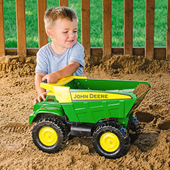 john deere ride on dump truck