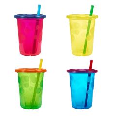 Take & Toss Straw Cups 10 Oz - 4 Pack - - Fat Brain Toys