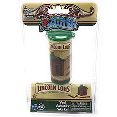 Details about   Hasbro SI Worlds Smallest Lincoln Logs 49 pieces with lid and container New 