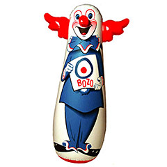 Squeaky Nose SAND FILLED 46" Bozo the Clown 3-D Bop Bag 