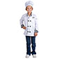 Jr. Chef Jacket & Hat w/Checkered Trim main image 1