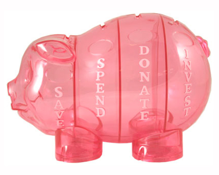 4 section piggy deals bank